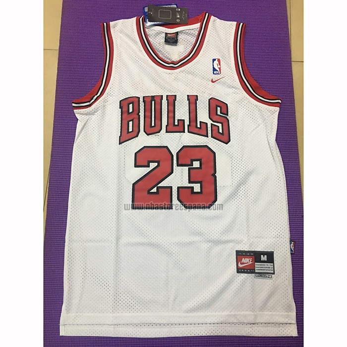 Camiseta Chicago Bulls Michael Jordan NO 23 Retro Blanco